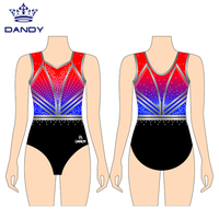 Vente en gros de justaucorps de gymnastique sans manches pour adultes et filles avec sublimation personnalisée justaucorps de gymnastique sexy en spandex pour la danse