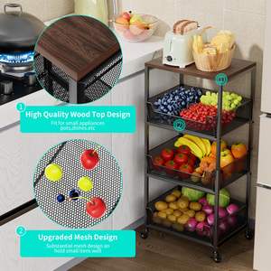 Cesta <span class=keywords><strong>de</strong></span> frutas, carrito <span class=keywords><strong>de</strong></span> cocina, carrito <span class=keywords><strong>de</strong></span> almacenamiento rodante <span class=keywords><strong>de</strong></span> 4 niveles <span class=keywords><strong>con</strong></span> <span class=keywords><strong>ruedas</strong></span>, cesta <span class=keywords><strong>de</strong></span> frutas y verduras <span class=keywords><strong>con</strong></span> tapa <span class=keywords><strong>de</strong></span> <span class=keywords><strong>madera</strong></span> - Product Image 2