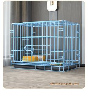 Gran oferta, jaula de Metal para perros de doble puerta de alta calidad, jaula plegable fuerte para perros de alambre, valla portátil con patrón de animales, caja de plástico de hierro - Product Image 3
