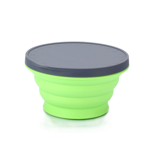 Tazones Plegables de Silicona Libres de BPA, Tazón Plegable de Viaje de Grado Alimenticio para Exteriores con Tapa, Tazón Plegable de Silicona Personalizado - Product Image 6