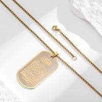 Pendentif arabe personnalisé en alliage d'acier inoxydable, bijoux religieux islamiques pour hommes, cadeau musulman, 21 ans d'expérience en fabrication