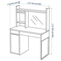 Bureau d'ordinateur, table de bureau, table de travail blanche