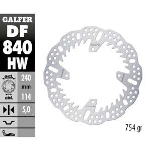 Galfer Shark Tm MX 250 15-25 Disque de frein arrière Rotor 5mm en fer pour Rover Car Manufacturing - Product Image 1