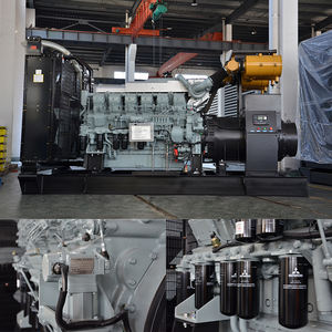 Grupo electrógeno diésel OEM 1250kVA alimentado por Mitsubishi con <span class=keywords><strong>ventilador</strong></span> controlador de alternador y tanque - Product Image 3