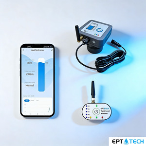 Capteur intelligent IoT EPTTEC TLC2404P Lora & WiFi, instruments de mesure de niveau de liquide par ultrasons, surveillance du niveau d'eau, capteur de niveau d'eau Tuya - Product Image 1