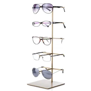 Sonnenbrille Shop 5 Tiers Schwarz Metall Sonnenbrille Stehen Brillen Ständer Sonnenbrille Display