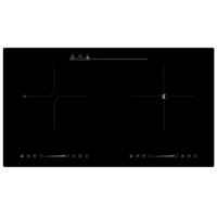 Booster 2200W + 2200W Contrôle tactile et coulissant Double cuisinière à induction intégrée plaque de cuisson intégrée Rappel vocal en braille facile à lire