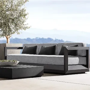 Top sale modern garden furniture patio outdoor powder coated aluminum sofa set