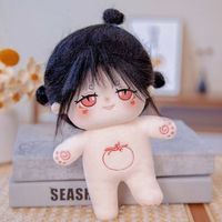 Poupée en peluche brodée super douce de 20 cm, mignonne et petite, unisexe, jouet anti-stress, cadeau promotionnel, poupées de dessin animé à faire soi-même pour fêtes, tendance