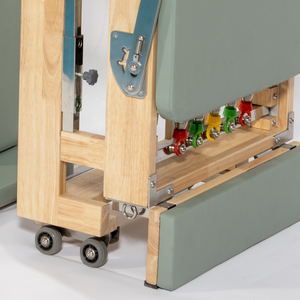 Reformer Plegable de Roble Ecológico con Resistencia Ajustable para Ejercicio Corporal, Capacidad de 150 kg para Instructores S-FO-H07 Solid O - Product Image 5
