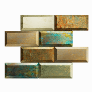 Peel and Stick Backsplash Metro Azulejo Metal Texturizado Panel de pared 3D - Product Image 5
