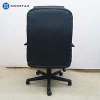 Fauteuil de Direction Haut de Gamme en Cuir Contemporain avec Support Lombaire, Hauteur Réglable et Base Chromée pour Bureau et Atelier