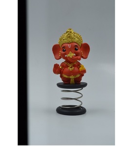 Shree Ganesh, Ídolo de Plástico Color Naranja para Decoración del Hogar u Oficina, Calidad Premium - Product Image 1