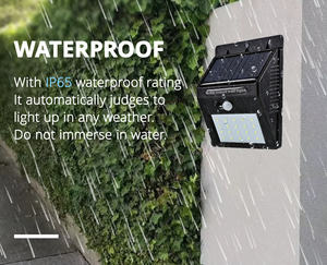 Droppshipping الشمسية مصباح ليد مصباح PIR محس حركة أضواء الجدار الشمعدان للماء حديقة الطاقة الشمسية مصباح الشارع في الهواء الطلق الإضاءة - Product Image 4