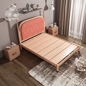 China House <span class=keywords><strong>letto</strong></span> per bambini in legno massello imbottito moderno fantasia singola in legno massello per ragazze rosa - Product Image 5