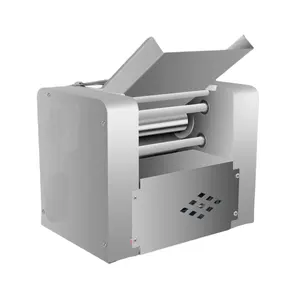 Máquina de prensado de masa de forma redonda de 220V de voltaje de alta calidad, máquina de prensado de masa de pizza de material de acero inoxidable de grado alimenticio