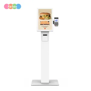 Refee餐厅自动信息亭触摸屏无人值守自助订购自助支付亭与Android 80毫米打印机