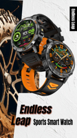 Montre connectée de sport d'extérieur YK15, nouvelle collection, avec GPS, boussole, moniteur de fréquence cardiaque, lampe de poche, notifications d'appels et de messages, suivi du sommeil - Vente chaude directe usine
