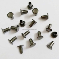 Antiguo aspecto viejo oxidado rojizo bronce antiguo tapa de doble cabeza remache de Metal para bolso de cuero cinturón carpeta de archivos