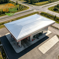 Panneau composite en aluminium Ecobuild Factory Grooving Alucobond pour mur extérieur de station-service, 4 mm, 4x8, matériau de façade, panneau composite en aluminium ACM