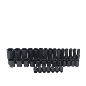 Haute qualité 35 pièces 1/2 <span class=keywords><strong>DR</strong></span> douille à impact d'air épaissie tête de pistolet à air jeu de douilles hexagonales - Product Image 1
