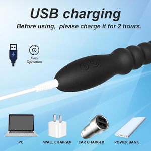 10 modèles vibrants en silicone pour le point G, rechargeables, étanches, pour le sexe anal - Product Image 4