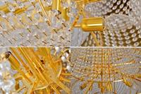 Plafonnier led suspendu en cristal au design moderne, éclairage d'intérieur, luminaire décoratif de plafond, personnalisable, vente en gros