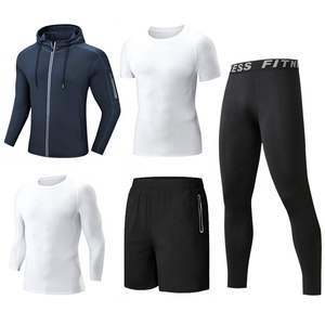 <span class=keywords><strong>Abbigliamento</strong></span> da <span class=keywords><strong>Palestra</strong></span> da <span class=keywords><strong>Uomo</strong></span> Dropshipping Ingrosso Logo Personalizzato Shark Set 5 Pezzi in Poliestere Dry Fit Fitness per <span class=keywords><strong>Uomo</strong></span> - Product Image 6