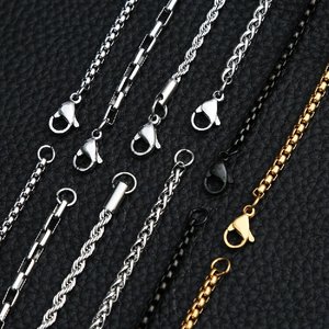 Personalizzato 304 316 1-10MM uomo donna collana Twist Rope Figaro Ball Snake Cable Box <span class=keywords><strong>catena</strong></span> a maglia <span class=keywords><strong>cubana</strong></span> gioielli <span class=keywords><strong>catena</strong></span> in <span class=keywords><strong>acciaio</strong></span> inossidabile - Product Image 3