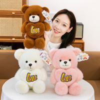 Peluche Ours Princesse Cœur Transformable à Câliner - Couverture Ultra Douce en Coton PP, Design Personnalisable, Jouet Unisexe pour Couples