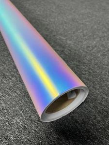 रैपर 1.52*17 मीटर पालतू वाहन फिल्म मैट इंद्रधनुष क्रोम सफेद कार विनाइल रैप स्टिकर - Product Image 2