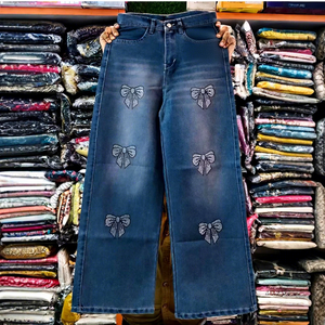 Jeans Skinny a Vita Alta da <span class=keywords><strong>Donna</strong></span>, Traspiranti, Lavaggio Chiaro, Eleganti, Stile Bohémien, <span class=keywords><strong>Pantaloni</strong></span> Dritti <span class=keywords><strong>alla</strong></span> <span class=keywords><strong>Caviglia</strong></span> - Product Image 4