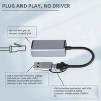 Adaptador de Red USB C a RJ45 Gigabit LAN (1000Mbps), Compatible con MacBook/Pro/Air, Surface Pro, Windows 11/10/8/7, Mac OS