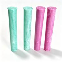 Tubes en plastique personnalisés de 116 mm aux couleurs vives avec veinage marbré, flacons à ouverture facile, tubes en plastique résistants aux enfants