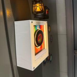 Aimant de réfrigérateur rotatif NFC en vinyle avec lumière LED, musique personnalisée, cadeau de Noël - Product Image 3