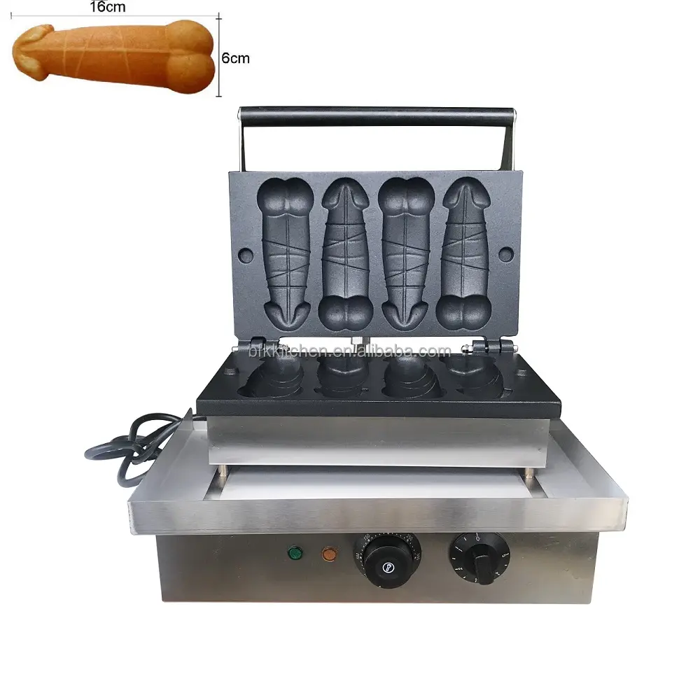 4Pcs Penis Waffle Maker/ Commercial Electric Penis Waffle Maker/ A Piece Of Gayke Penis Shape Waffle Machine In Stock