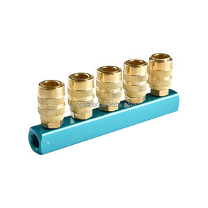 Répartiteur <span class=keywords><strong>de</strong></span> flux en laiton <span class=keywords><strong>de</strong></span> style américain 2 <span class=keywords><strong>3</strong></span> 4 5 <span class=keywords><strong>voies</strong></span> Raccords <span class=keywords><strong>de</strong></span> tuyauterie pneumatiques Collecteurs pour compresseur d'air - Product Image 6