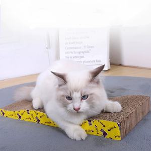 Grosir Catnip kertas bergelombang interaktif kucing peliharaan tiang penggaruk kucing papan garuk untuk mainan kucing dalam ruangan - Product Image 4