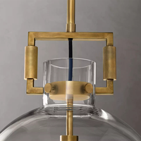 Lustre en verre RHOEM haut de gamme pour villa, salon, salle à manger, décoration d'éclairage de luxe pour la maison