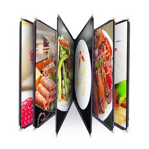 透明光滑材料封面餐厅皮革最优质硬餐厅页面聚氯乙烯文件夹菜单封面