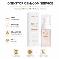 Spray Fixateur de Maquillage Hydratant Longue Durée Effet Naturel Base de Teint Éclatante Marque Blanche OEM ODM 30ml