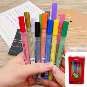 Pointe extra fine 0.7mm Acrylique Glitter Marqueurs Peinture rupestre Pierre Céramique Verre Bois Tissu Scrapbooking DIY Craft Art - Product Image 1