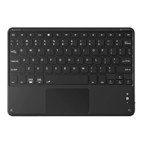 Keyboard Mouse Nirkabel Terintegrasi dengan Touchpad untuk iPad 10.9 inci, Keyboard Mini Ultra Tipis Multiwarna