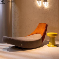 26 Derniers modèles de meubles - Fauteuil lounge moderne de luxe en tissu pour l'intérieur de villa - Fauteuil lounge créatif style banane