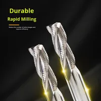 55 degrés 3 cannelures tige droite CNC outil vague bord rugueux aluminium tungstène acier fraisage maïs fraises Altin ODM