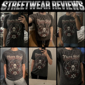 Custom Logo Heavyweight Acid Wash T Shirt Manufacturer <b>Vintage</b> Thorn Stag Graphic Print Oversized <b>Tee</b> For Clothing Brand - Product Image 3
