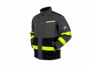 Giacca Ignifuga NFPA2112 Taglie Forti, Alta Visibilità, in Cotone Leggero, Antivento, Traspirante, Resistente, con Cerniera e Dettagli Riflettenti per Lavoro - Product Image 4