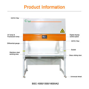Cabina de Seguridad Biológica Clase 2, Cabina de Seguridad Química y Biológica de Laboratorio, Filtro HEPA H14, Clase 100, Moderna, Metálica, para Hospitales y Escuelas - Product Image 2