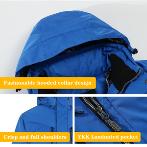 FLYSKI Combinaison de ski et de snowboard sur mesure avec logo personnalisé, fermeture éclair, taille plus, veste de ski à capuche pour homme, coupe-vent, respirante, imperméable, séchage rapide - Product Image 4