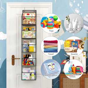 PVC Multifunctional Storage Bag for Bathroom 5-Layer Door Foldable Organizer for Toys Skin Care Products Daily Necessities - Product Image 4